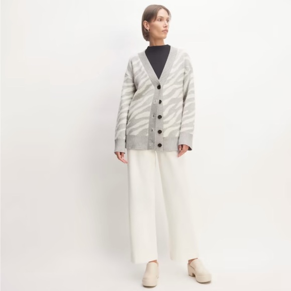 Everlane The Alpaca Tiger Jacquard Cardigan-S-NWT - Picture 2 of 9